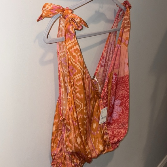 Free People NEW Tied to You Tank Size XS Color: Lemonade - Picture 10 of 13